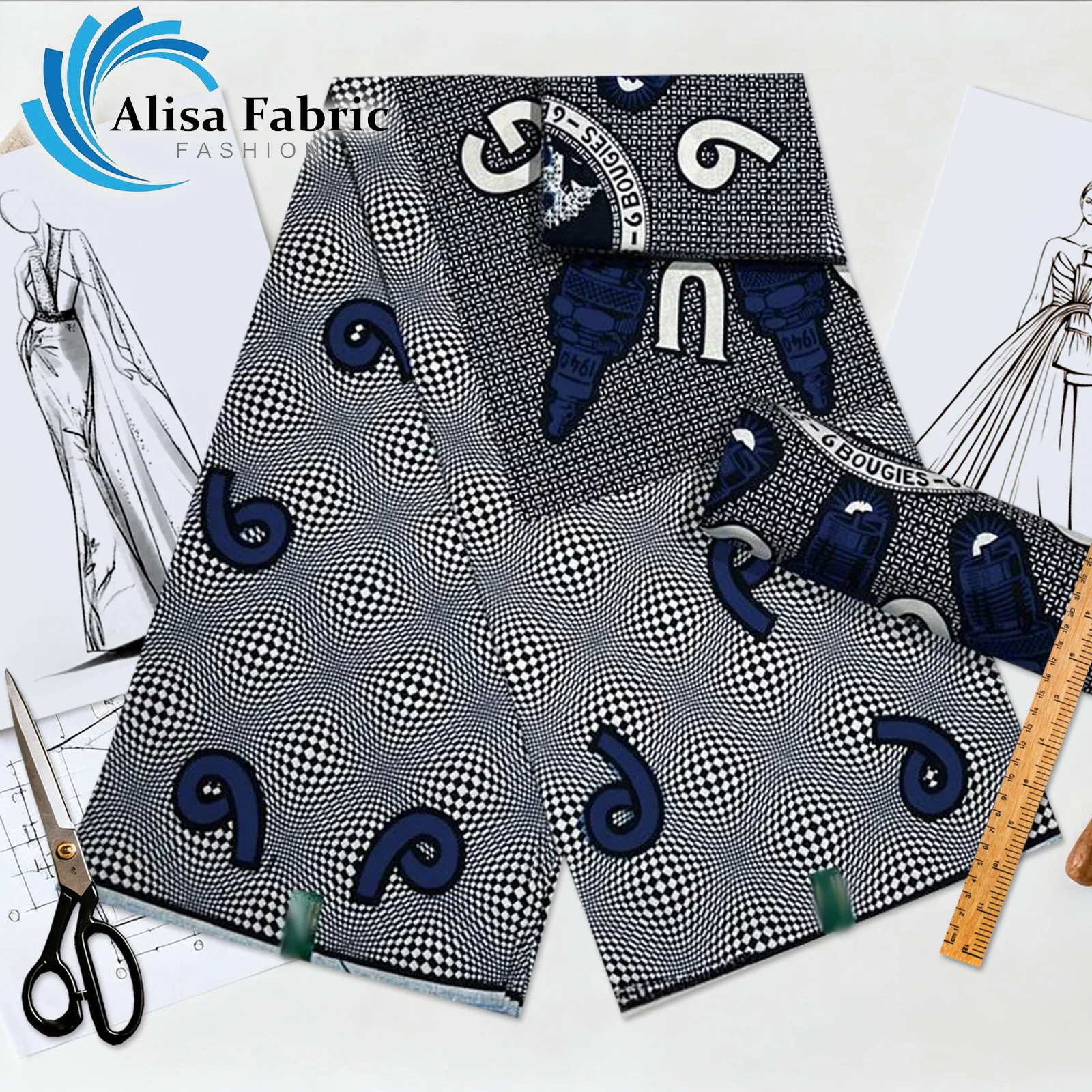 

African 100% cotton fabric 2025 high quality 6yards veritable guaranteed nigerian fabric for man and woman