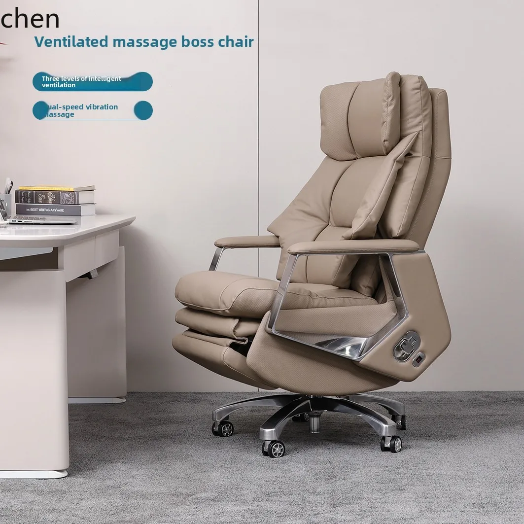 DSA Computer Chair Comfortable Long Sitting Executive  Reclining Electric Office Ventilated Genuine Leather Office Chair
