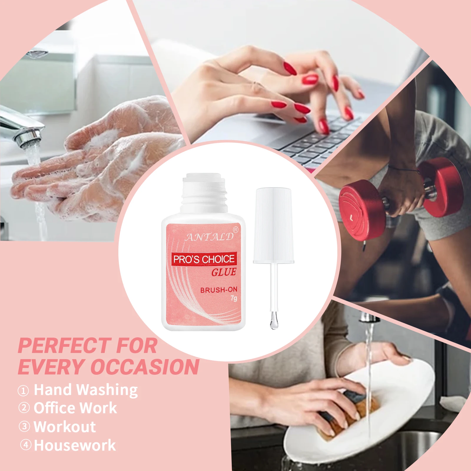 1/2/5 Uds 7g pegamento de uñas súper fuerte para puntas de uñas postizas, uñas acrílicas, prensa en uñas, decoración artística de uñas postizas adhesión duradera