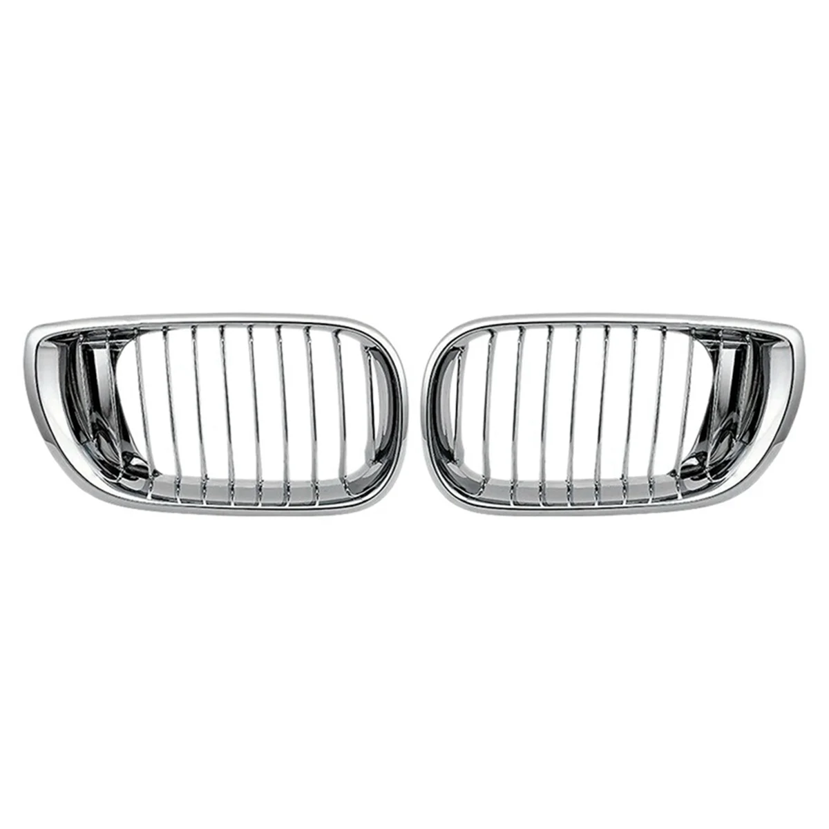 Automobile Forward Air Grille Chrome Ghost Mask Suitable For BMW E46 4-Door 2002-2005 51137030545 51137030546