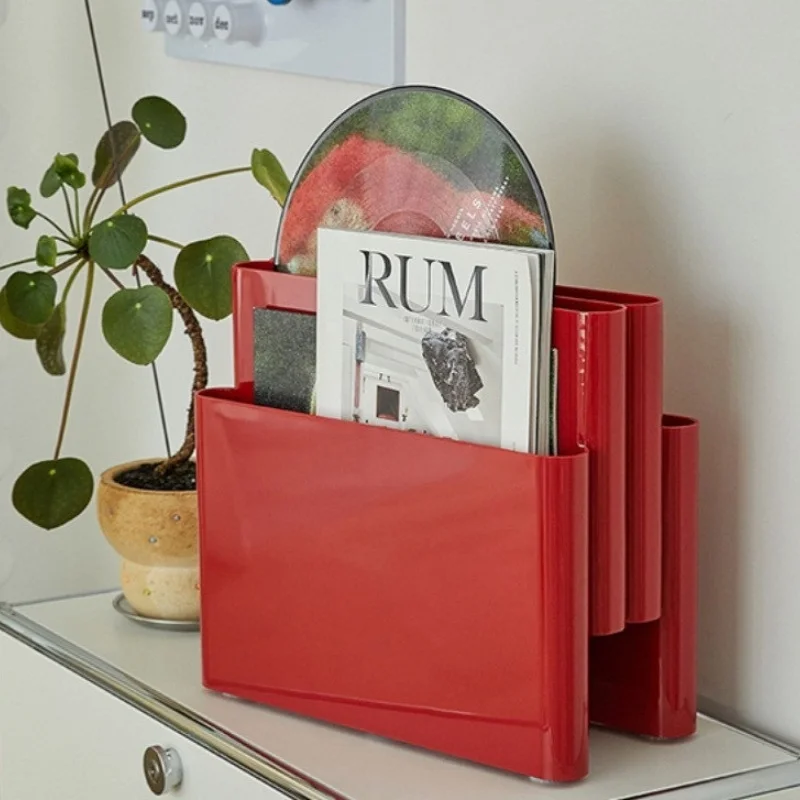 Vintage Floor Standing Book Storage Rack Multi Compartment Desktop Organizer Small Bookshelf Simple Design Home Decoration