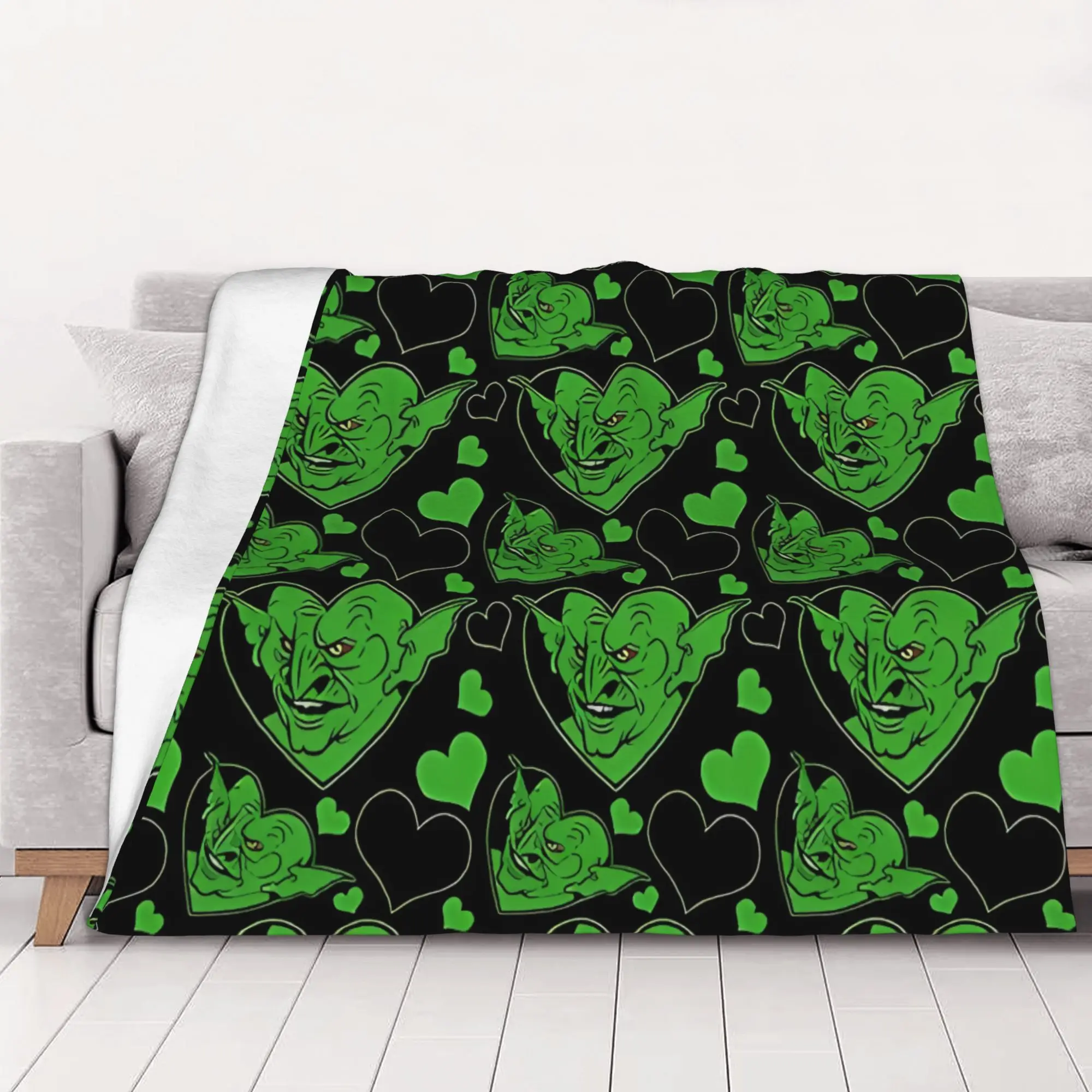 1PC home Cutecore I Heart Goblins Nekrogoblikon Blanket Super Cosy Plush Home Living Room Sofa halloween