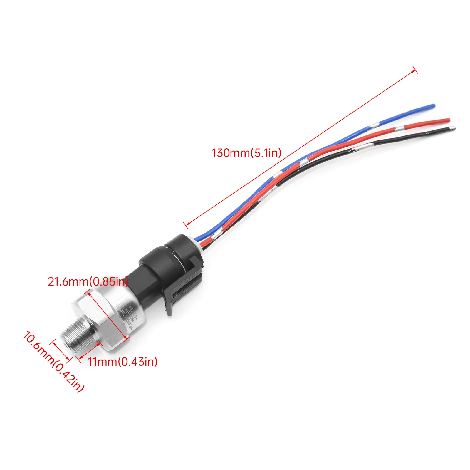 1/8NPT Oil Fuel Air Pressure Sensor 145Psi 215Psi 300Psi 500Psi Oil Press Sensor Tansmitter Pressure Transducer Stainless Steel