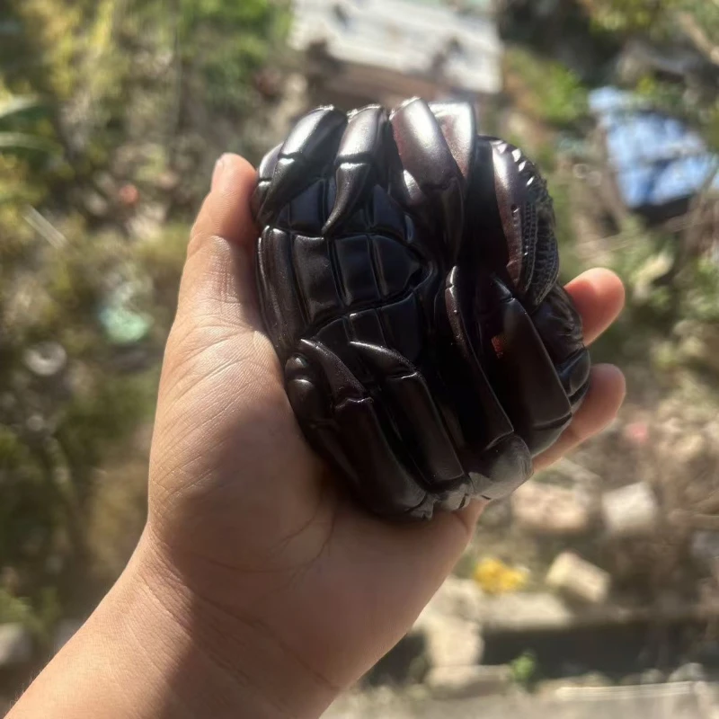 Hand-carved Ebony Crab Exquisite Wood Carving Decorations Tea Pet Office Desk Ornament Accessories