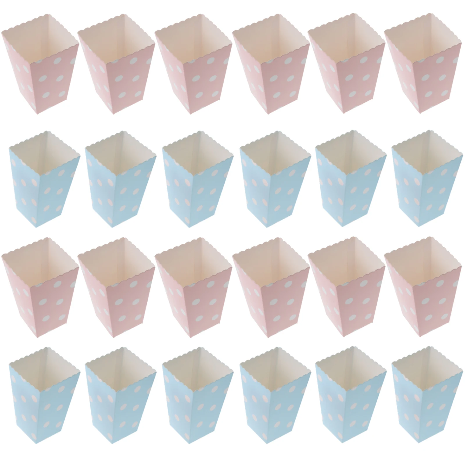 

24 Pcs Popcorn Boxes Party Snack Containers Treat Bucket Paper Premium Pattern Movie Theater Storage Candy Chocolate