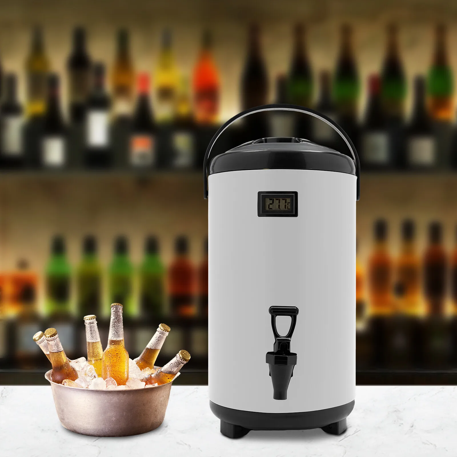 

12 Liters Water Dispenser Stainless Steel Hot Beverage Dispenser Insulated Beverage Dispenser with Spigot Parties Outdoor