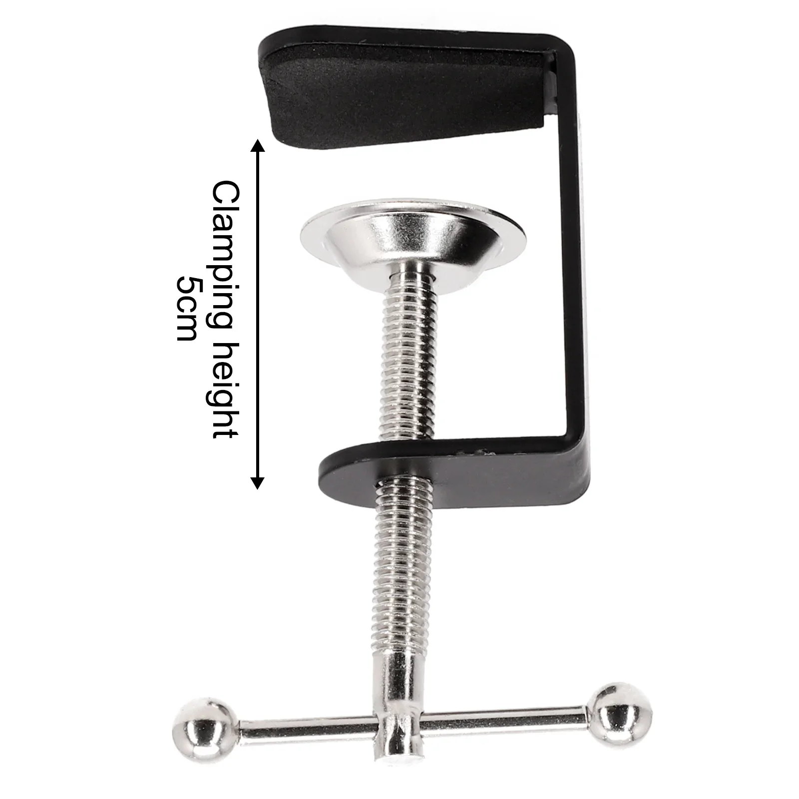 Table Mount Clamp Clamp Stable Metal Base Stainless Steel 5cm Height C-shaped Design Securely Mount Long-lasting