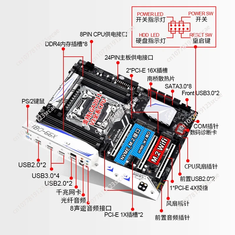 DDR4 memory LGA 2011V3V4 2678 2680v3v4 X99-E8I computer motherboard gaming desktop