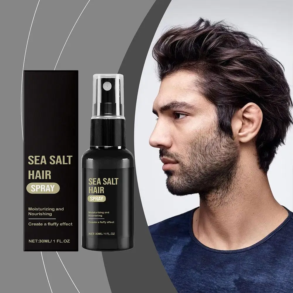 30ml Natural Sea Salt Spray for Men Salt Water Hair Mist Hair Volumizing Thickness Wave Curls Seasalt Hair Spray Styling Mi P7Z6