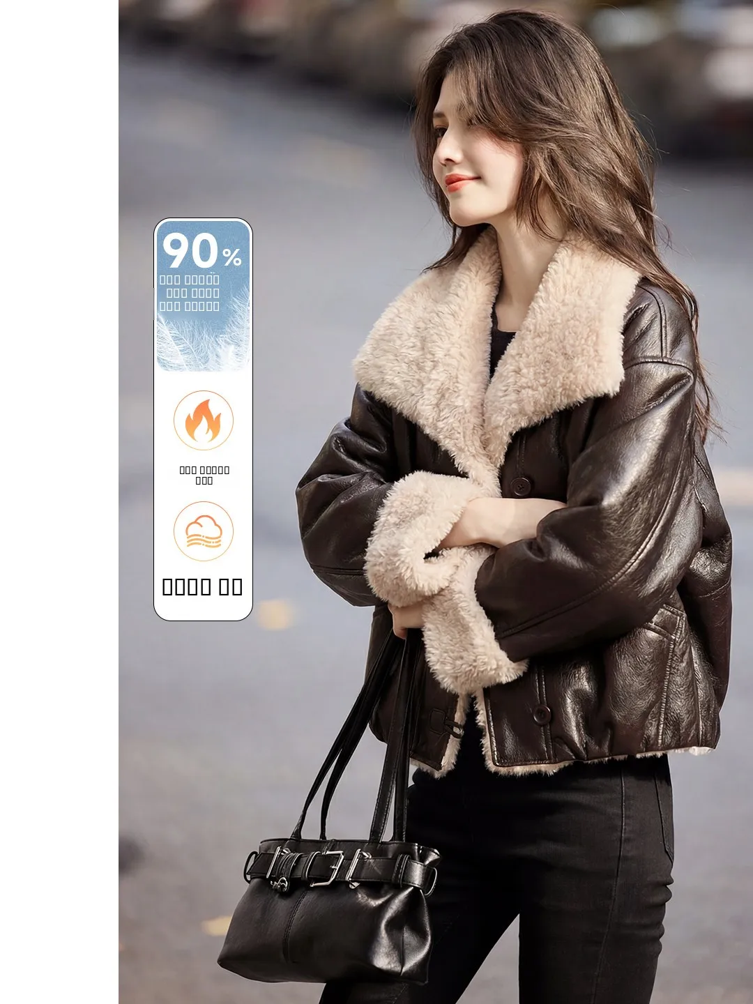 

Xinfei Women's ort Thiened PU Leather down Jaet 2025 Winter New Sle Quilted Coat Warm Sli Korean Sle Commute