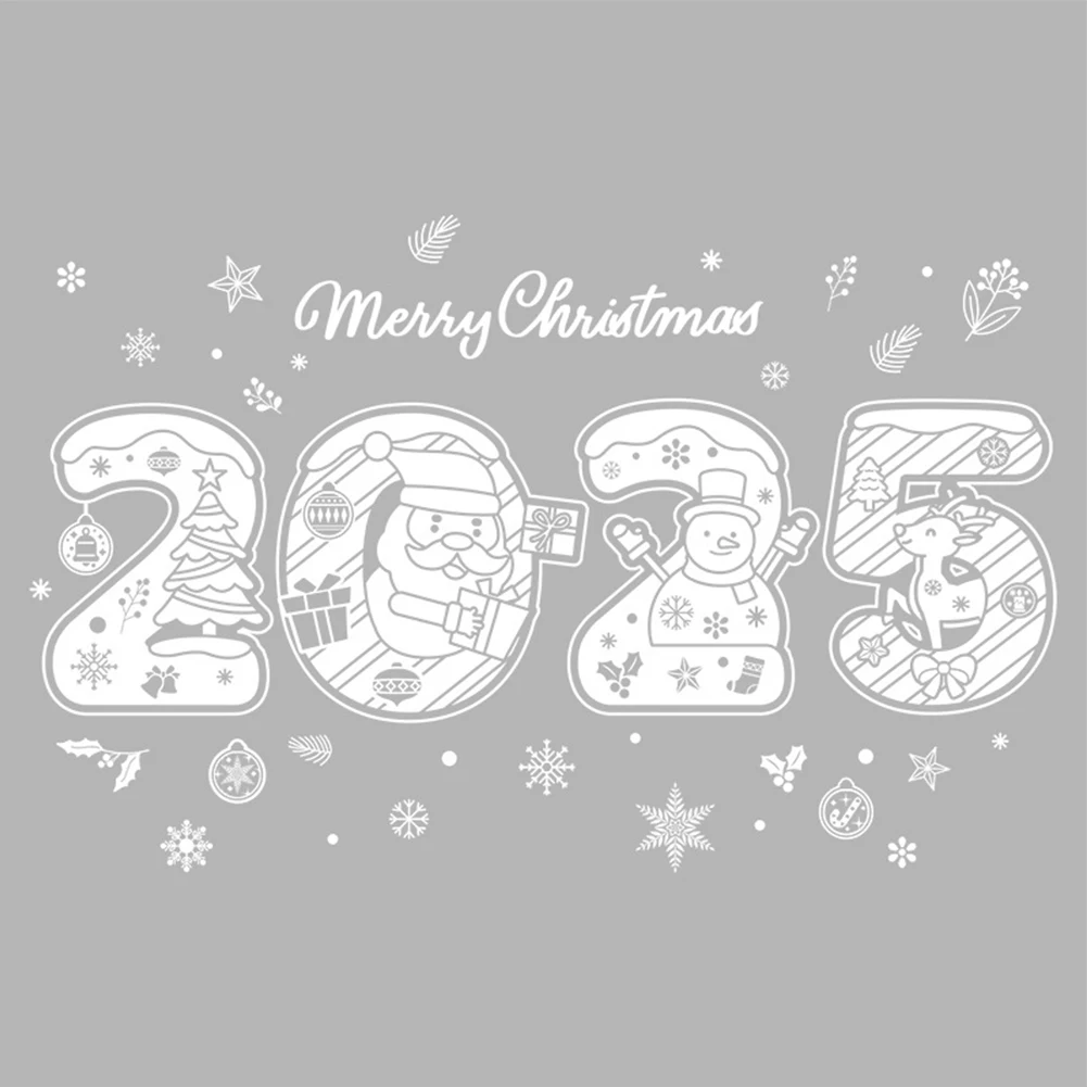 Christmas Celebration Christmas Window Decals Anti Static PVC Holiday Decor PVC Static Film Customizable Design