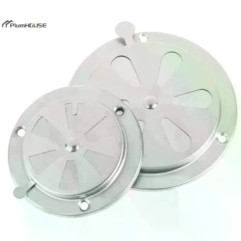 95/125mm Adjustable Air Vent Grille Round Ducting Ventilation Grilles Cover BBQ Grill Smoker Exhaust Vent Stove