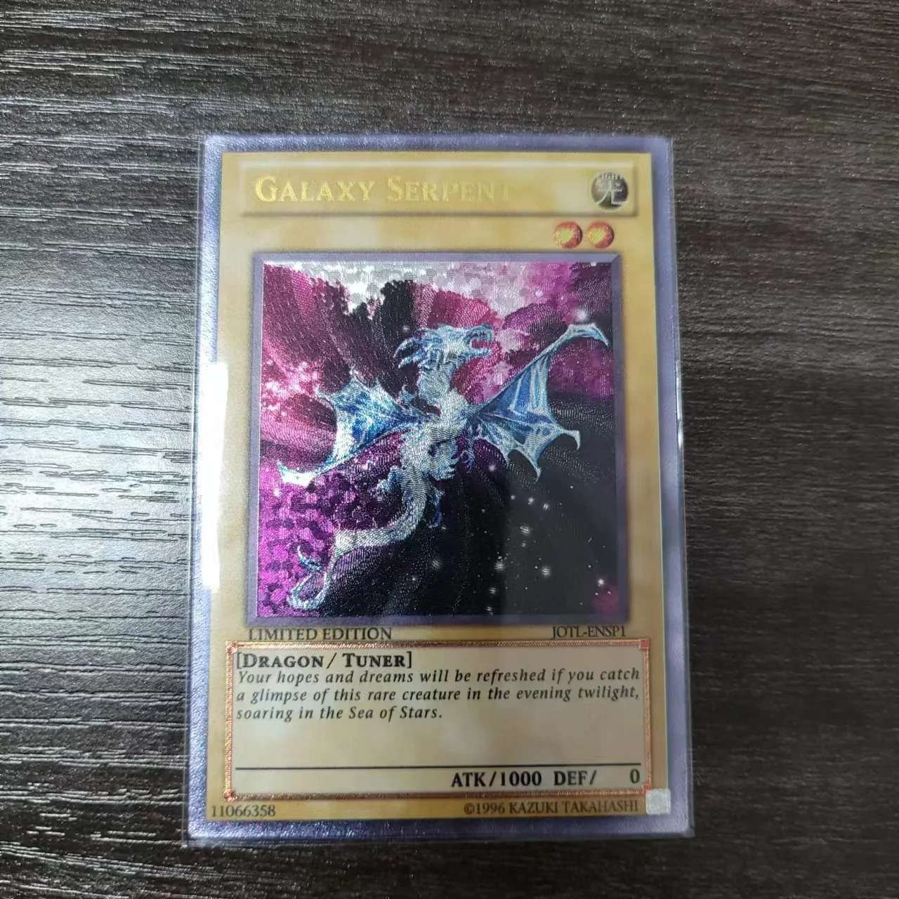 Yu Gi Oh ostateczna rzadka JOTL-ENSP1/Galaxy wąż dziecięca karta do kolekcji prezentów (nie oryginalna)