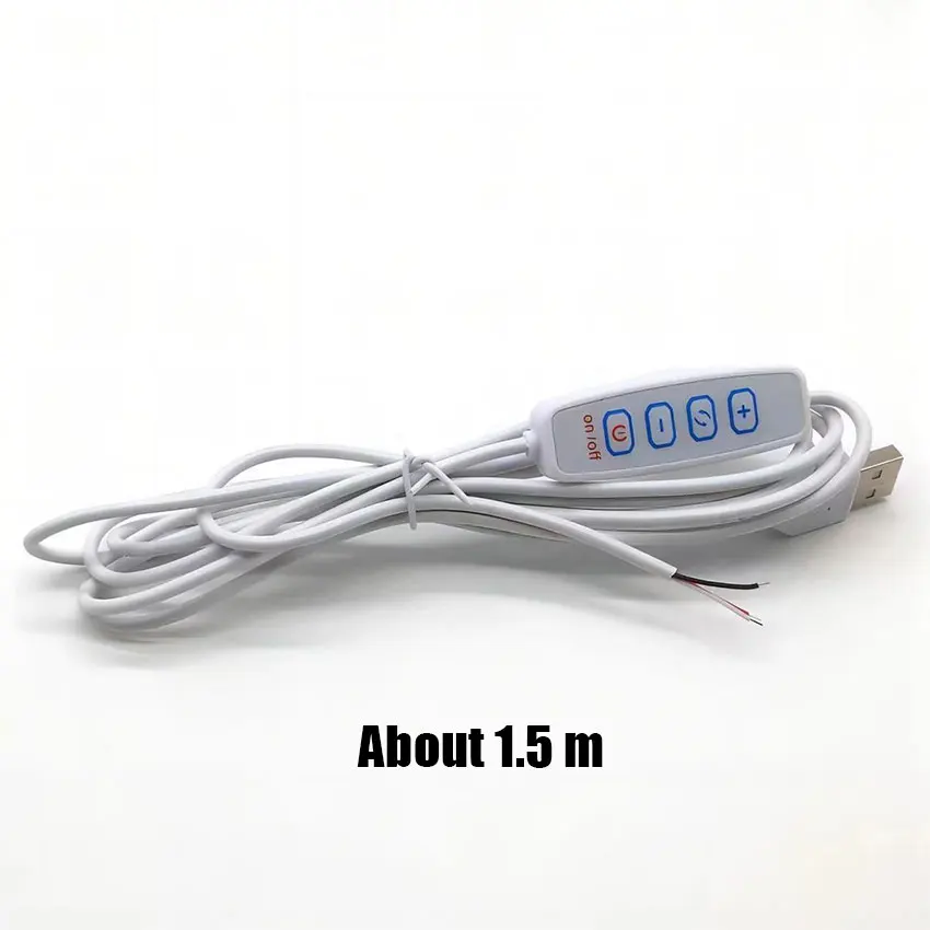 

10PCS 5V USB Dual Color Dimmer Controller Switch Wire Tricolor On Off Control Dimming Wire 1.5M For LED Strip Lamp Bulb Light