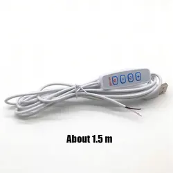 10PCS 5V USB Dual Color Dimmer Controller Switch Wire Tricolor On Off Control Dimming Wire 1.5M For LED Strip Lamp Bulb Light