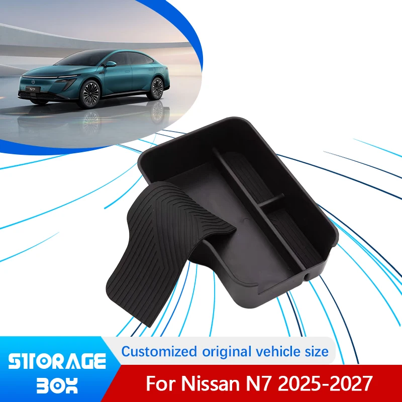 

For Nissan N7 2025 2026 2027 Car Central Upper Layer Console Auto Armrest Storage Box Holder Interior Tools Parts Accessories