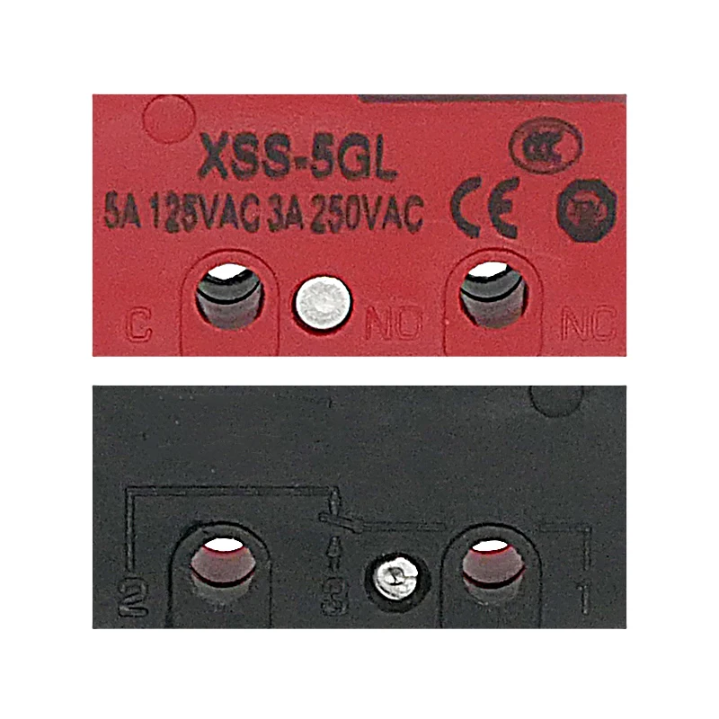 Interruptor en miniatura de 2 piezas para XSS-5GL, 3 pines, contacto plateado con mango corto, Micro On-Off 5A125VAC 3A250VAC