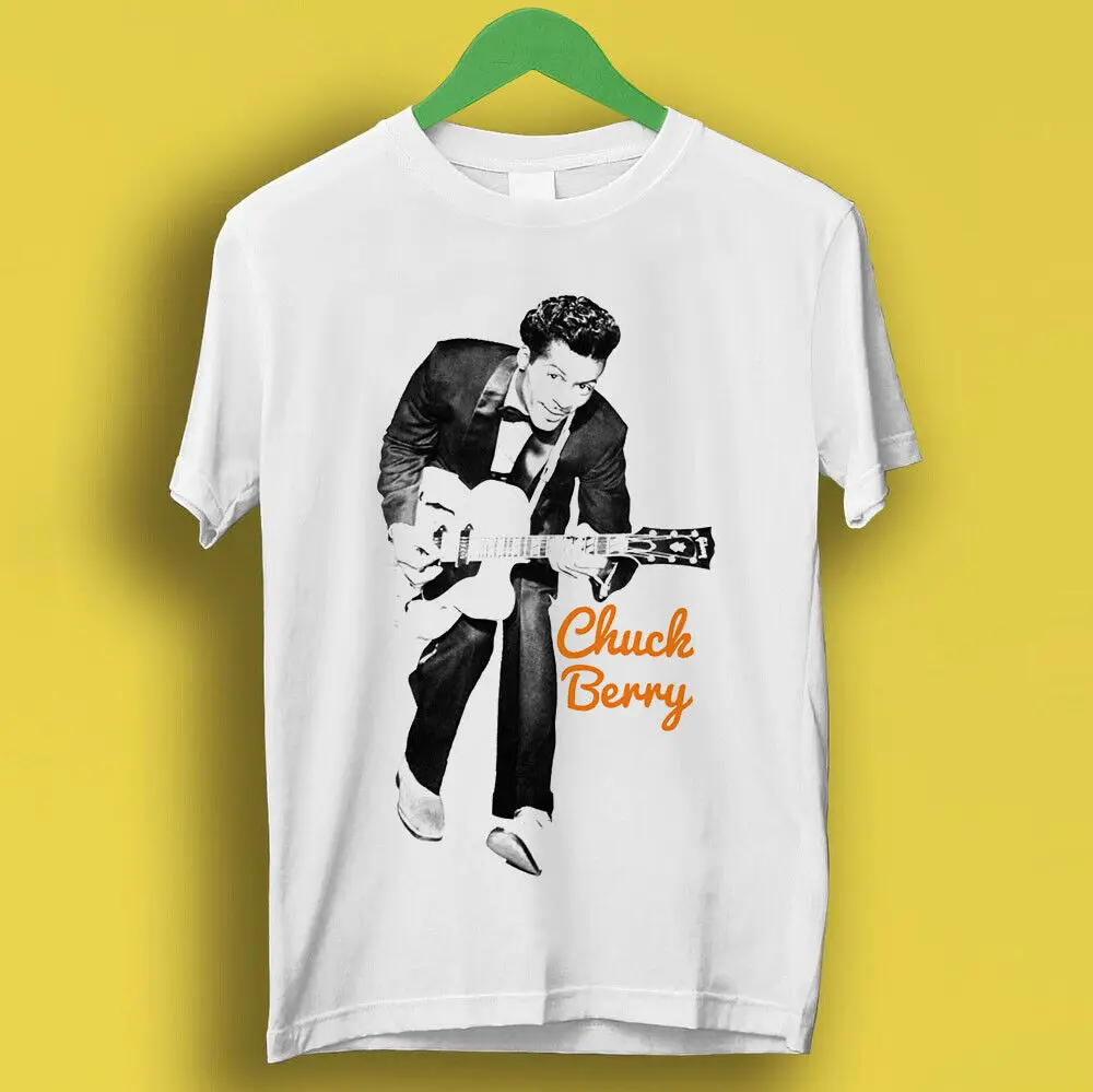 Chuck Berry Guitar Legend Rock N' Roll Retro Music Top Tee T Shirt P1156