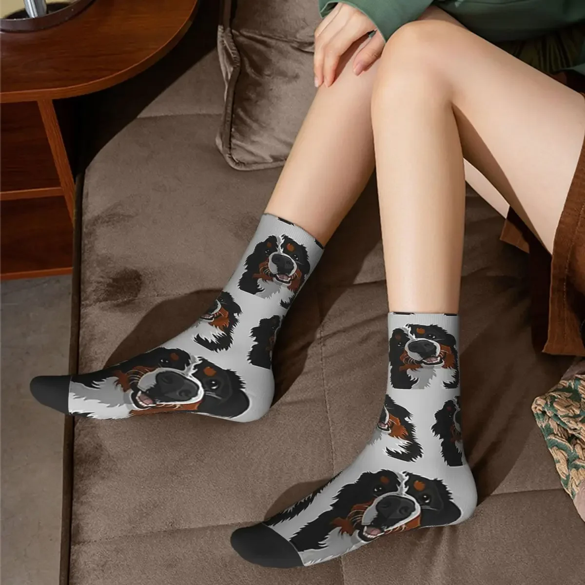 Chaussettes pour chien de montagne bernois, bas Harajuku, chaussettes longues toutes saisons, accessoires pour hommes et femmes, cadeaux de Noël, haute qualité