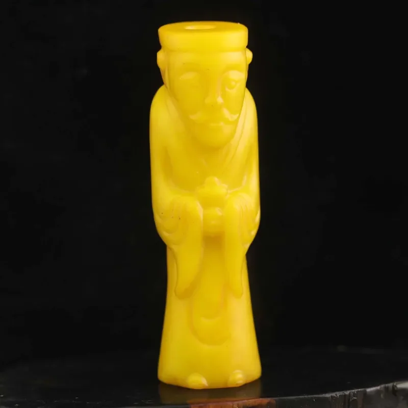 

Old China Natural Jade Hand Carved statue man pendant #16