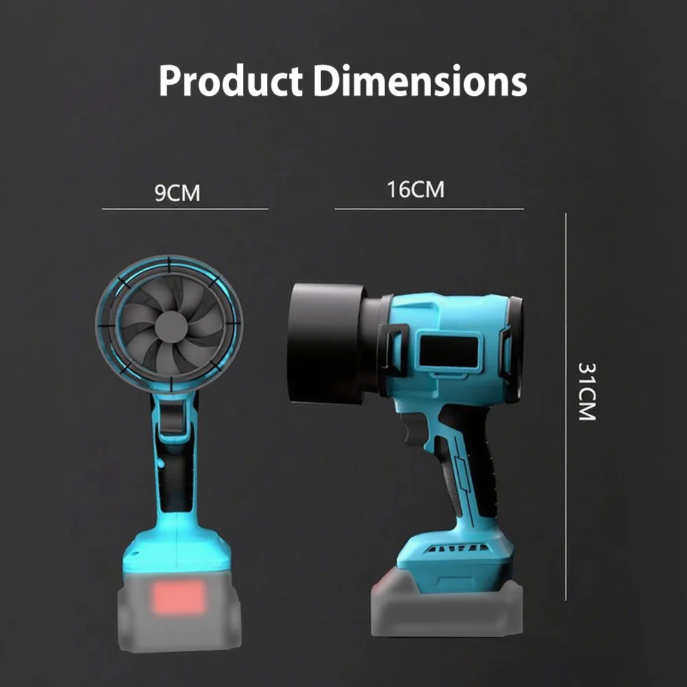 70MM 전기 브러시리스 무선 전기 에어 블로워 터보 제트 팬 휴대용 먼지 제거 도구 마키타 21V 배터리 핀용