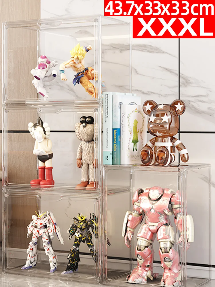 Super große transparente Aufbewahrungsbox, Blindbox, Vitrine für Fingures, organisiert Box, Helm, Buch, Vitrine, Vitrine, staubdicht