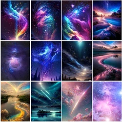 Bellissimo scenario 5D pittura diamante fai da te Set Aurora cielo stellato diamante fatto a mano intarsiato arte pittura decorazione della casa