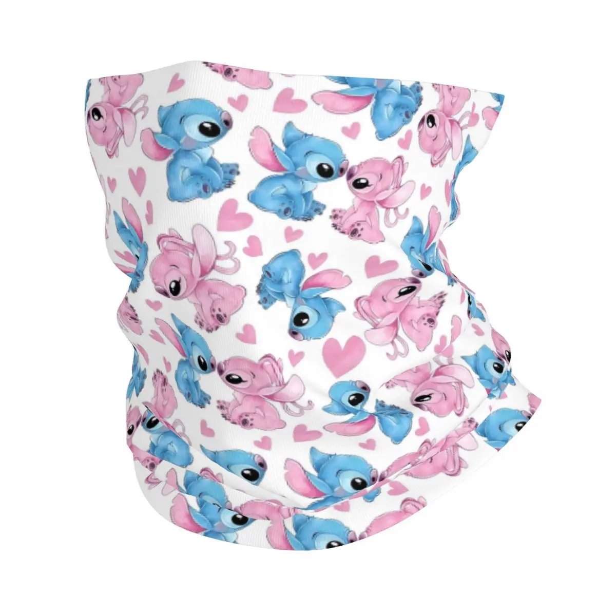 Bandana personalizada de Anime Lilo y Stitch, calentador de cuello de invierno para mujer, bufanda envolvente a prueba de viento para la cara para senderismo, diadema de polaina bonita de dibujos animados