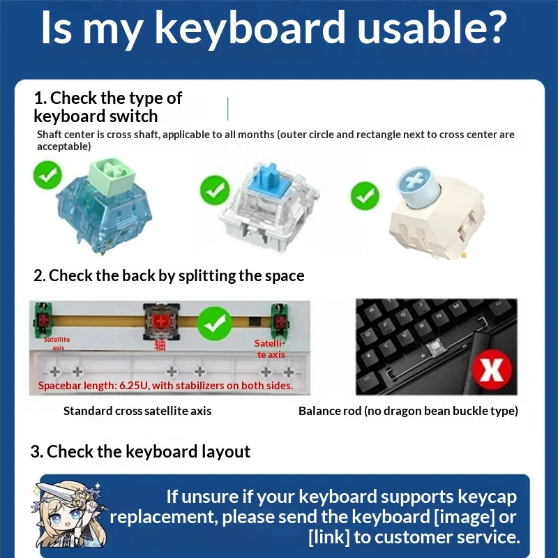 Wuthering Waves Game Keycap Mechanical Keyboard Accessories Pbt Anime Theme Customized Keyboard Original Height Cartethyia
