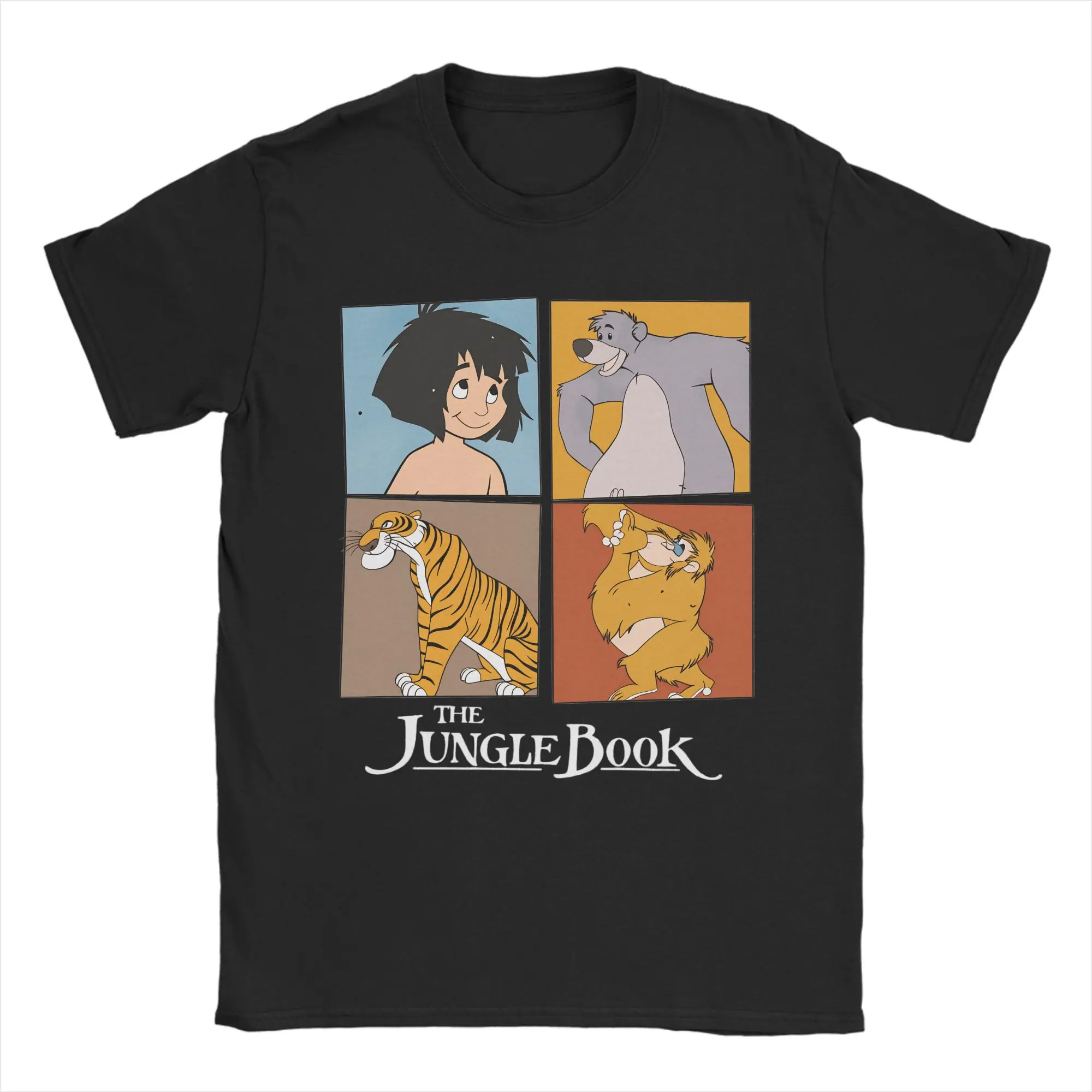 Novelty The Jungles Books T-Shirts Men Crew Neck 100% Cotton T Shirts  Short Sleeve Tees Summer Clothes