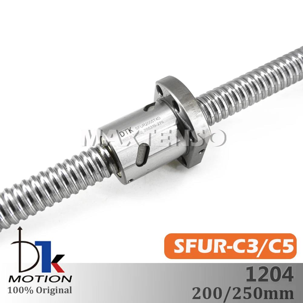 DTK SFU1204 الأرض C3 C5 الرصاص 4 مللي متر Ballscrew 200 250 مللي متر الموضوع رمح طحن عالية الدقة شفة المغزل طابعة صغيرة Ballnut ثلاثية الأبعاد