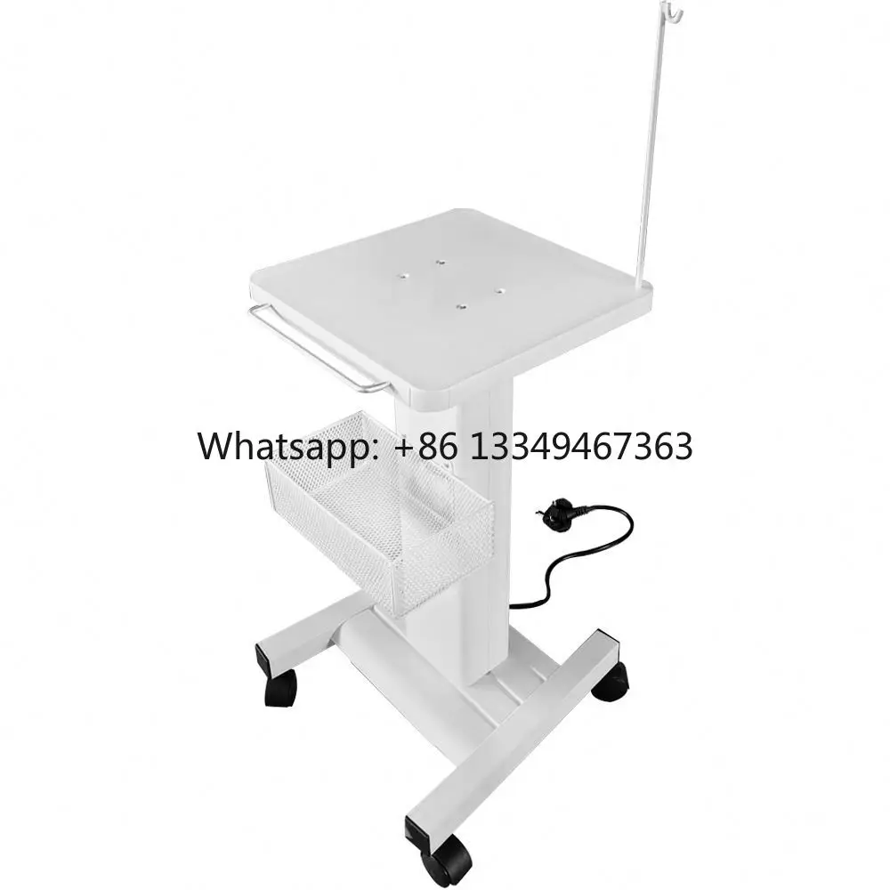 

OEM Cheap Price Beauty Salon Metal Rolling Trolley Cart with Built-in Socket Commercial Furniture