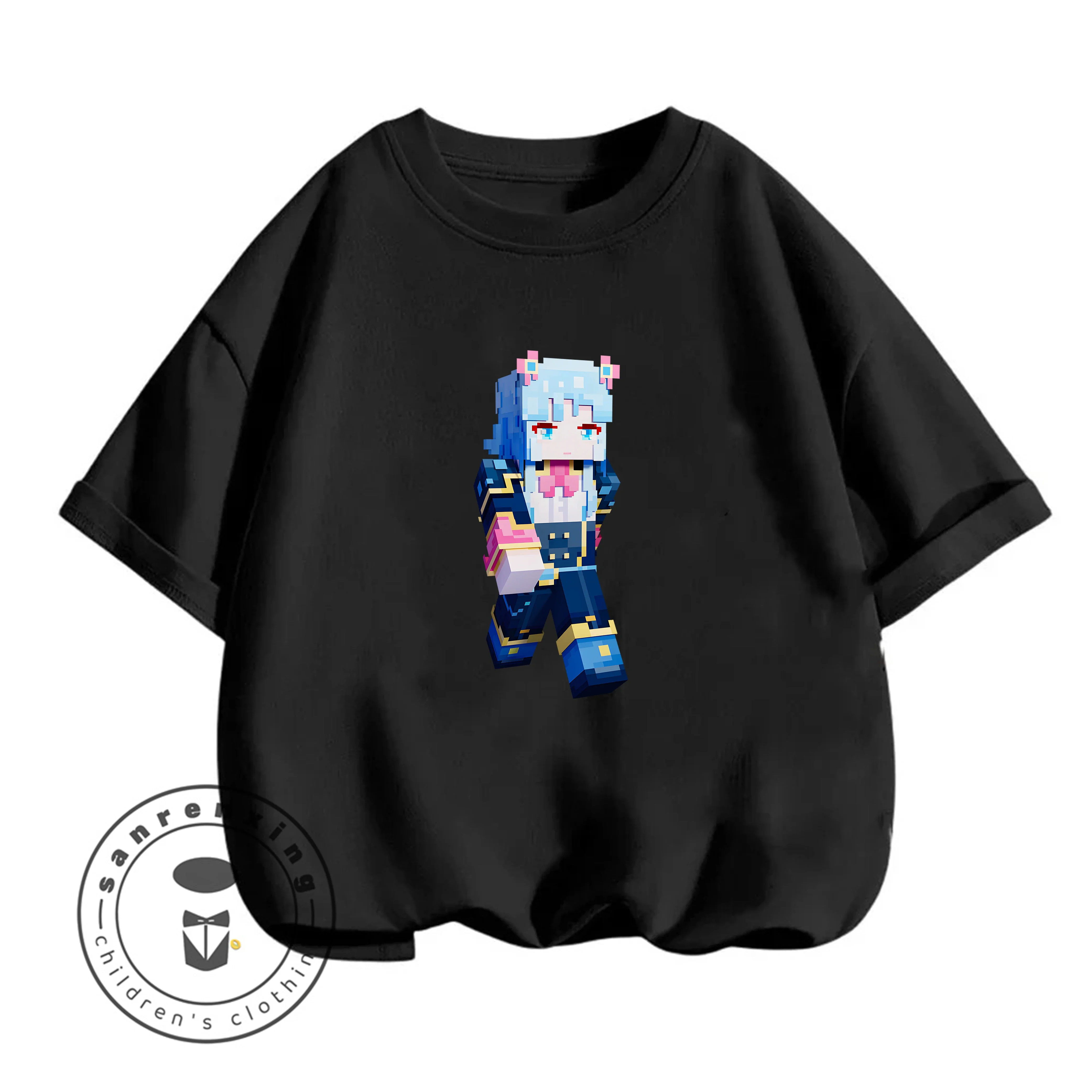 Sudadera de Manga Corta con Dibujos Animados de Minecraft en 3D para Niños, Moda 2026, Nueva Camiseta Informal para Adolescentes, Niños y Niñas, Oferta de Verano