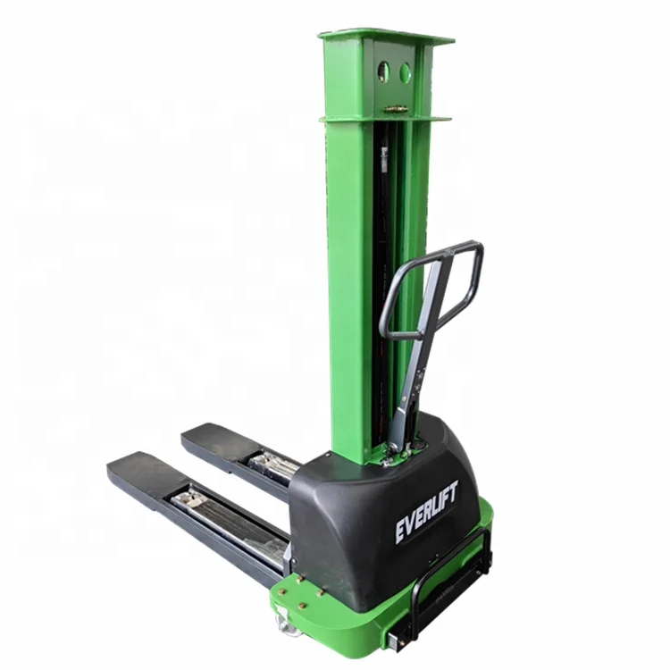 Self-Loading Semi Electric Forklift Stacker 500Kg Portable Auto Lift