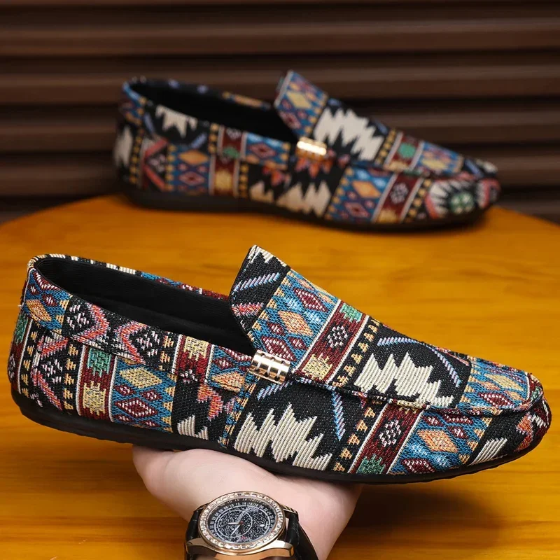 

Летняя уличная мужская повседневная обувь, дышащие мужские лоферы, обувь для ленивых, удобные прогулочные кроссовки, нескользящая обувь на плоской подошве для вождения