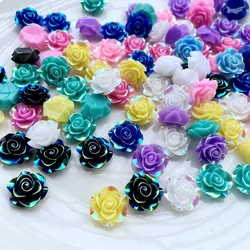 Wholesale 19mm Rose Flower Resin AB Rhinestone jewelry Decoration Stones Crafts Center of hair arch wedding Decoration