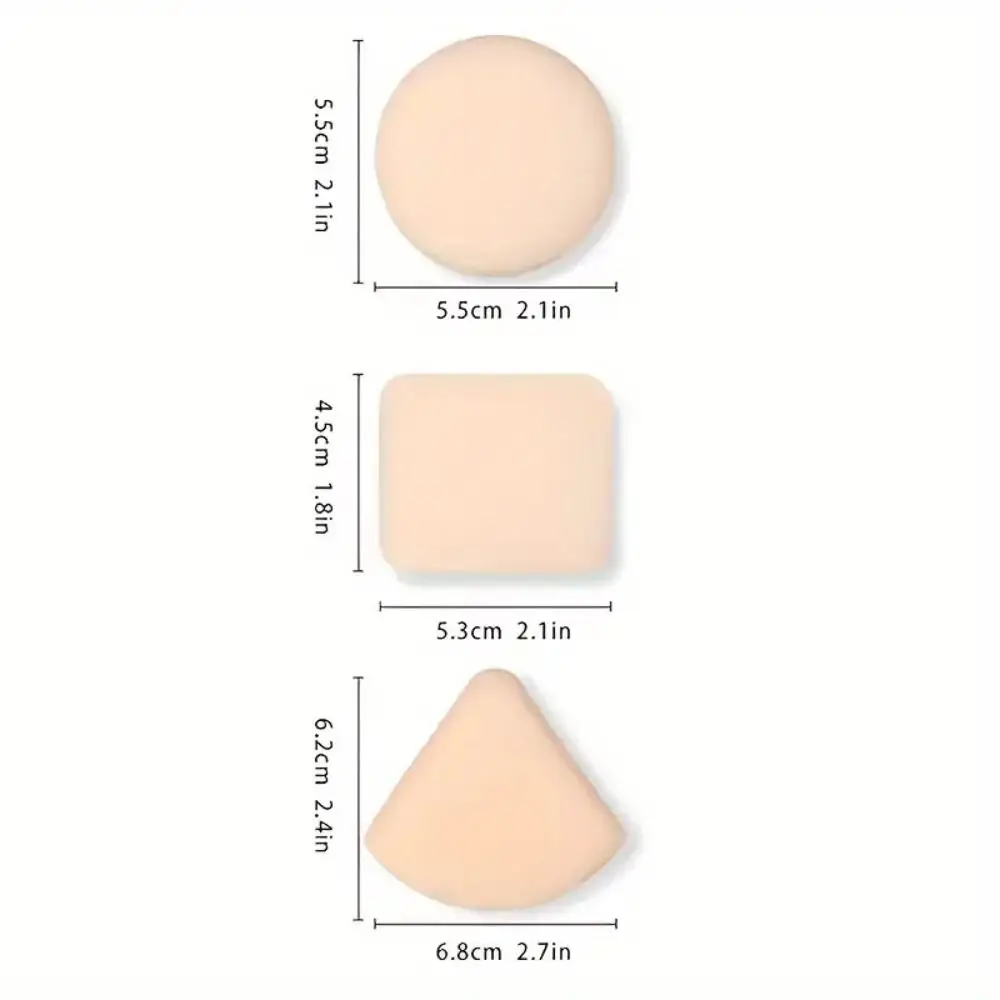 Oil Control Air Cushion Powder Puff Long-lasting Triangle Round Rectangle Shaped Cosmetic Puff Reusable Dry And Wet Dual Use