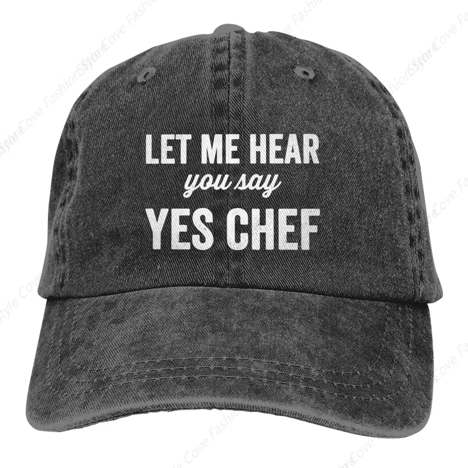 

Let Me Hear You Say Yes Chef Funny Baseball Cap Pure Cotton Baseball Cap Fashion Adult Snapback Cap Men Women Four Seasons Hat