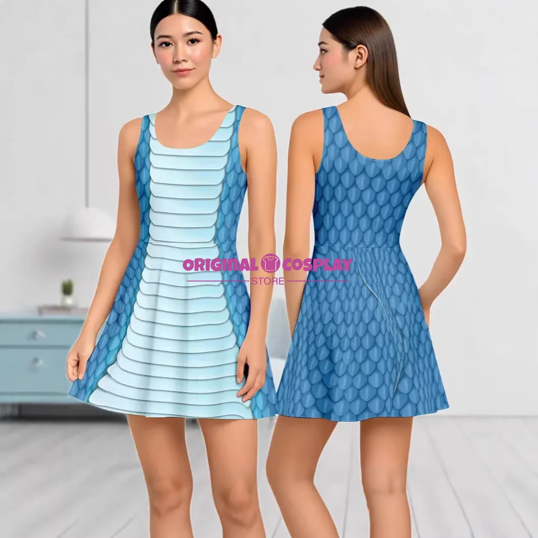 Vestido camiseta de verano para mujer, talla grande, informal, Nick Wilde, Zootopia 2, estilo patinador, sin mangas, vestidos tipo jersey, ropa para mujer