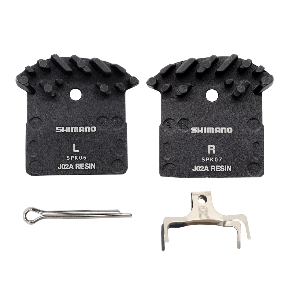 SHIMANO J02A Disc Brake Pads Resin Ice Tech with Fin MTB Bike for BR-M9020 M987 M985 M785 M675 M666 M615 M6000 M7000 M8000 M9000