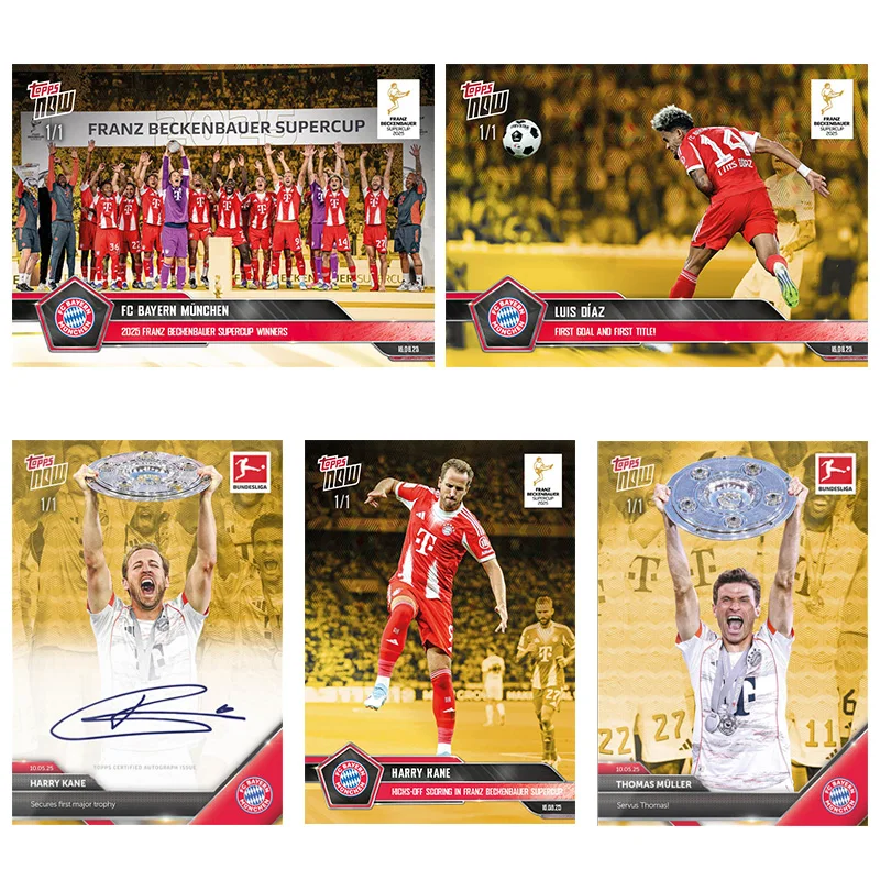 

Topps Now 2025-26 Bundesliga Fc Bayern Munchen Harry Kane Luis Diaz Thomas Muller Diy Football Star Trading Card Gift Collection
