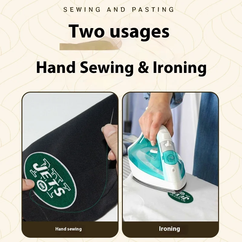 Oval English Embroidery Cloth Sticker Letter Badge Patch Computer Embroidery Clothing Accessories DIY Patch Sticker parches para - Detail 1