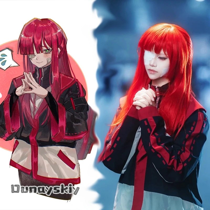 Limbus Company Yuli Cosplay Costume aBcAzO@Daily Outfit Anime Character Roleplay Outfit Earring Prop Hair Tie Halloween Red Suit
