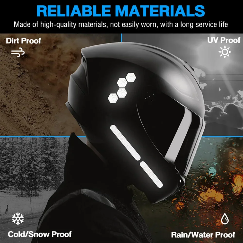 1Set High Visibility Helmet Reflective Stickers Night Safety Driving Warning Decals for Motorcycle Bicycle Car Accessories
