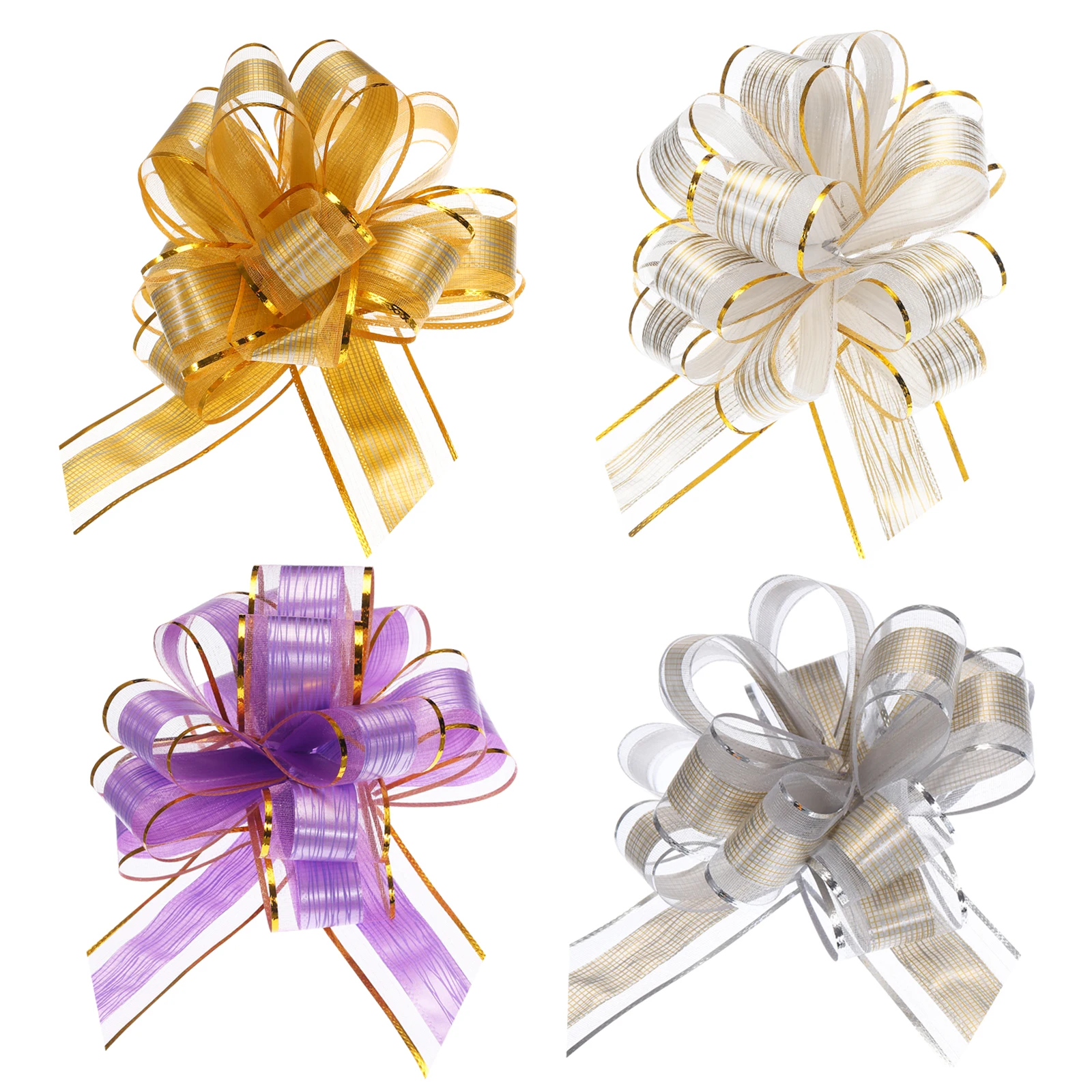

20pcs 9 Inch Large Pull Bow Gift Wrapping Bows Ribbon Organza for Wedding Baskets Presents Christmas Party
