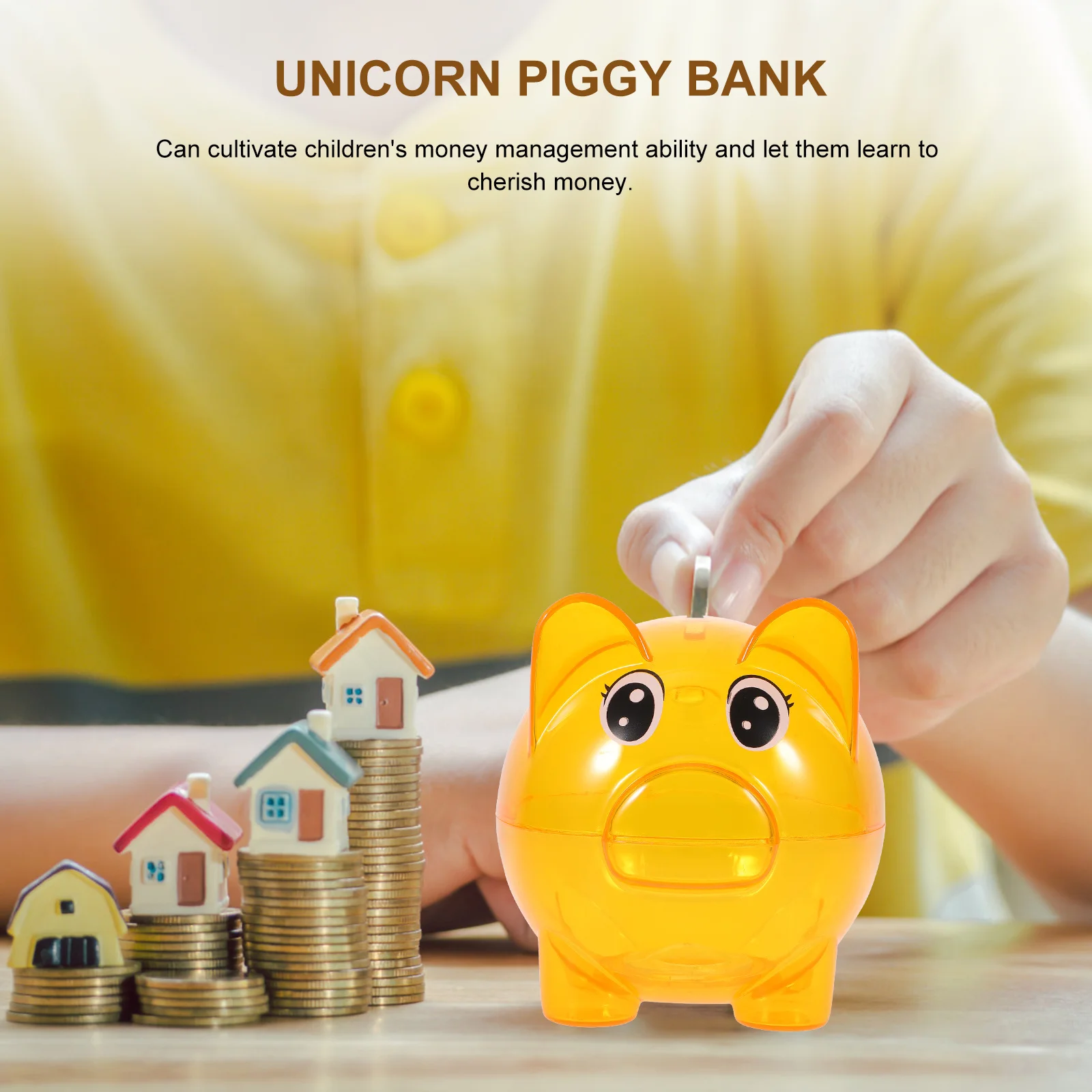 2 قطعة حصالة شفافة على شكل حيوان شفاف للأطفال، جرة توفير على شكل خنزير، هدية عيد ميلاد مثالية للأطفال، صندوق أموال للفتيات