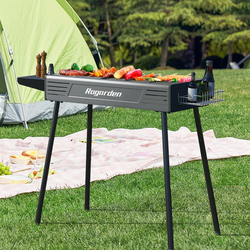 

Outdoor oven household charcoal outdoor portable grill large thickened outdoor carbon oven smokeless small