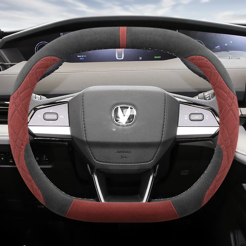 Leather Car Steering Wheel Cover for Changan Univ Unik Unis CS55 PLUS 2022 2023 2024 2025 Accessories