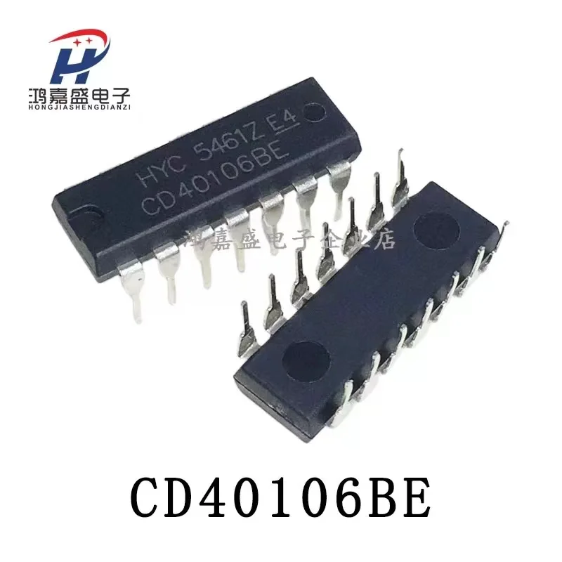 Chip IC Original de buena calidad, 10 unids/lote, CD40106BE, CD40106, 40106BE, DIP-14, 40106 nuevo, DIP14