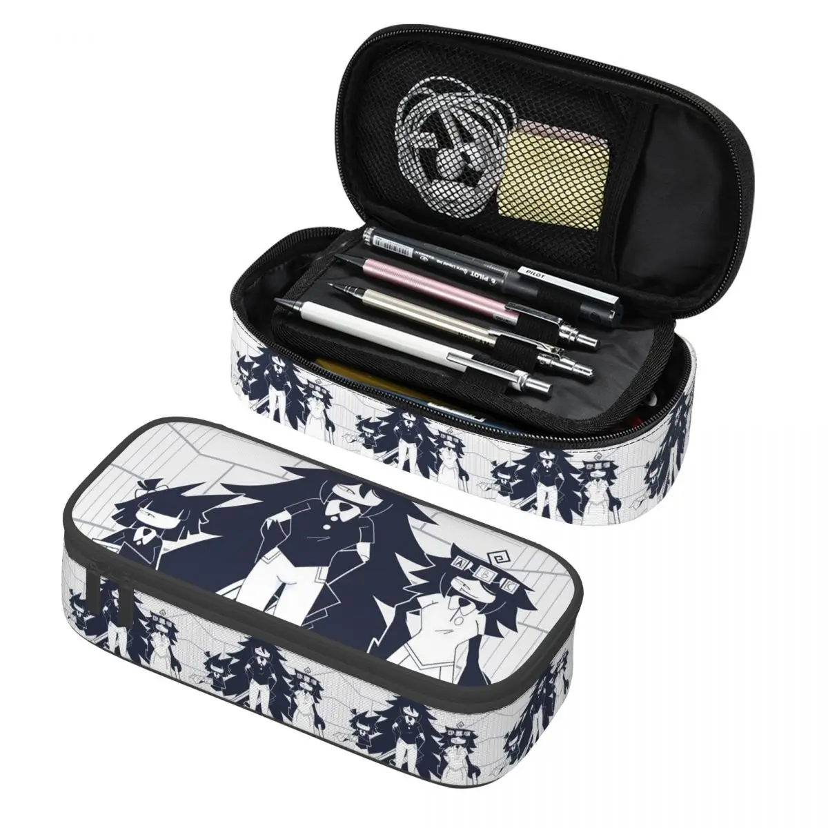 FPE Miss Circle Doodle Cartoon Game Pencil Cases Pencil Pouch Storage Stationery Supplies Big Capacity Pen Box Pencil Bag